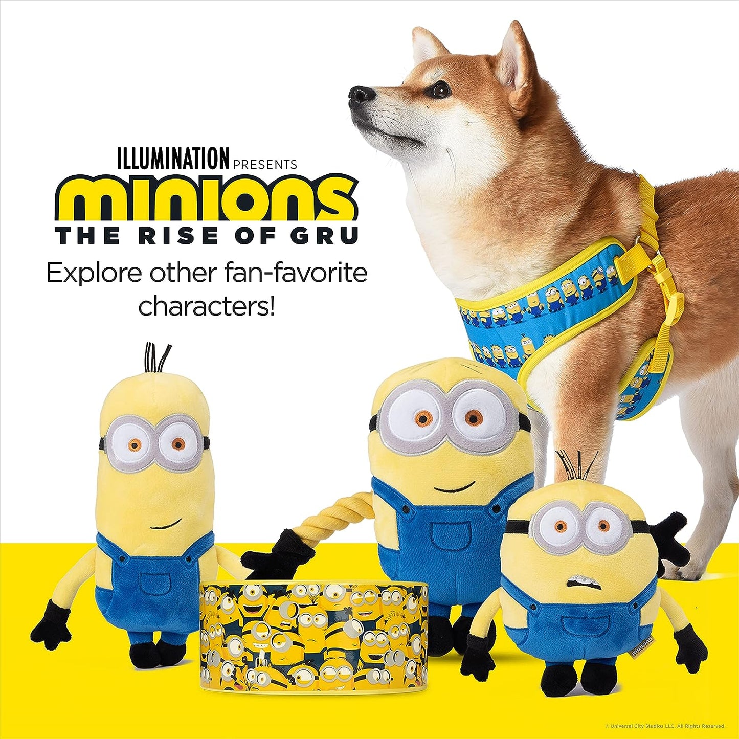 Dog Harness, Medium, Yellow, More than a Minion | Comfortable Mesh No-Pull Dog Harness| Gifts for Fans and Their Pets | Officially Licensed Pet Product from Universal Studios