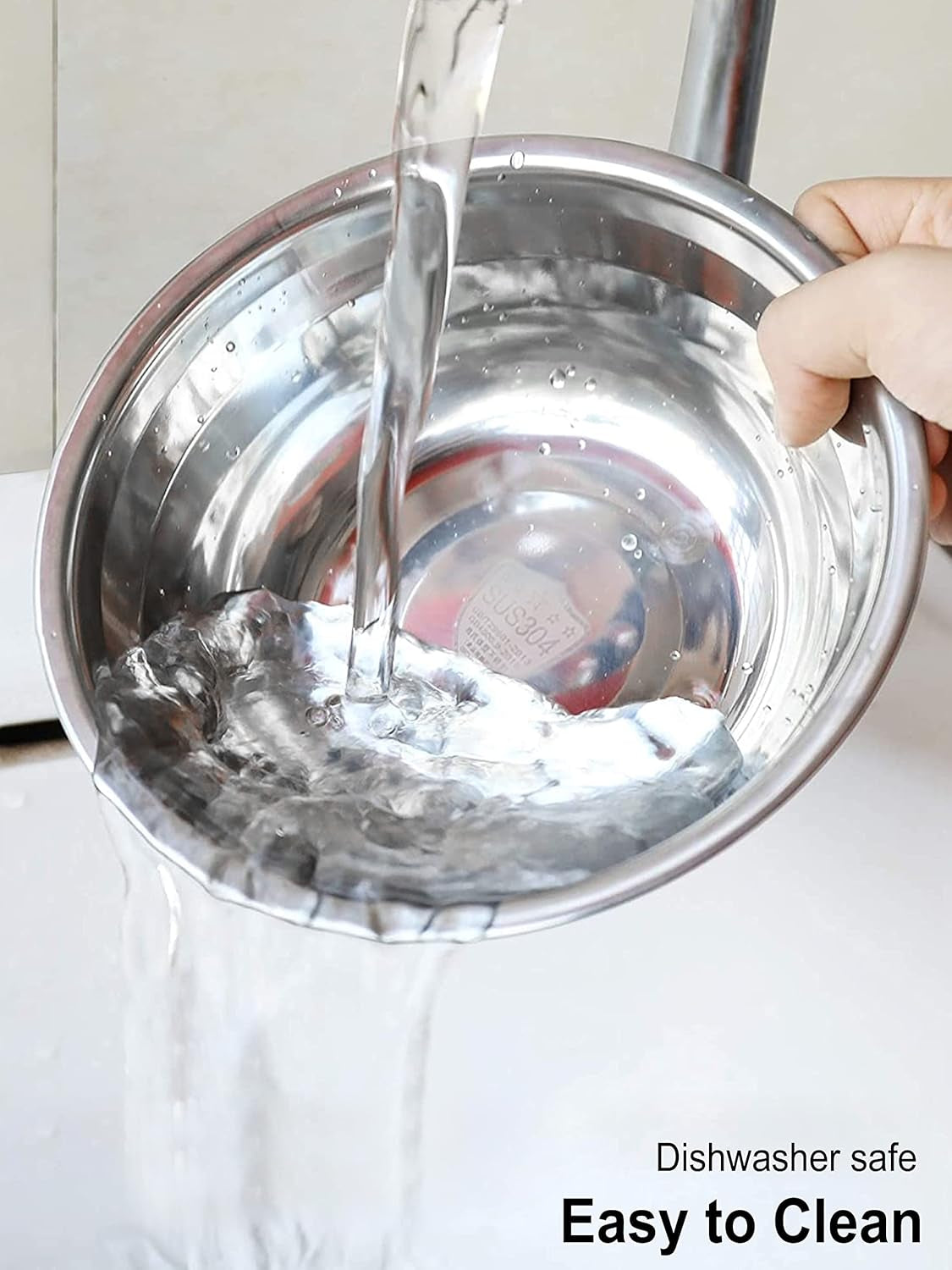 Stainless Steel Small Dog Food Bowls, Set of 2 Outer Dia. 5.4 in Replacement Dog Bowls for Raised Station(1.3 Cup)