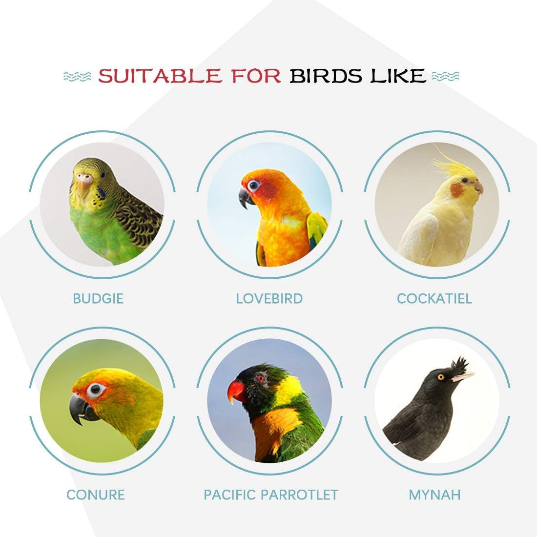 3 Pack Bird Toys Set, Hanging Bells, Rattan Balls and Twisted String for Parrots, Parakeet, Conure, Cockatiel, Mynah, Love Birds Small Parakeet Cages Decorative Accessories