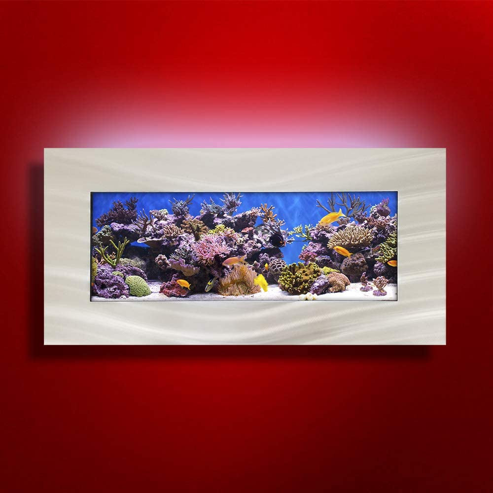 Aa-Skyline-Bsilver 2.0 Wall Mounted Aquarium Brushed Silver