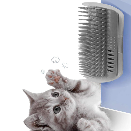 2 Pack Wall Corner Cat Groomer, Massage Combs for Short & Long Fur - Face Scratcher and Softer Massager Toy for Kittens and Puppies