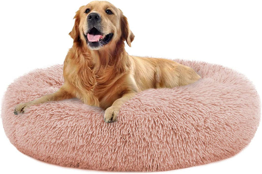 round Dog Bed Cuddler Washable round Pet Bed for Cats and Medium Dogs Comforting Dog Bed