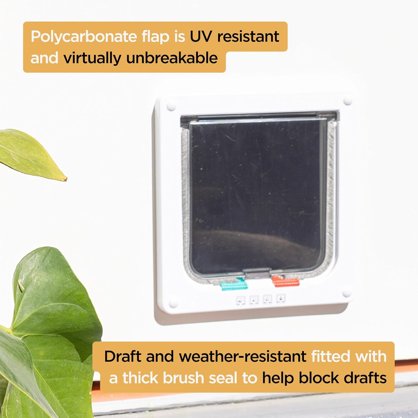 Standard Cat and Small Pet Door, Small, White, Pets up to 11 Lbs