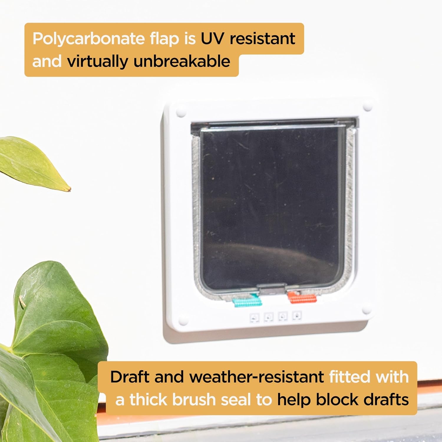 Standard Cat and Small Pet Door, Small, White, Pets up to 11 Lbs