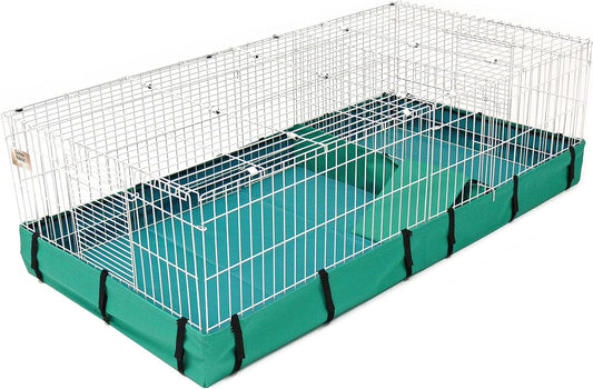Guinea Habitat plus Cage, Includes Divider Panel and Hinged Top, Washable PVC Canvas Bottom, Expandable Small Animal Cage for Guinea Pigs, 171GHP