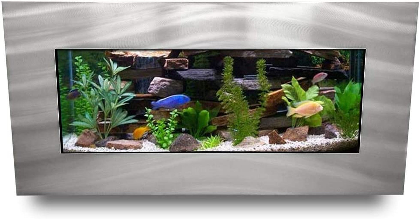 Aa-Skyline-Bsilver 2.0 Wall Mounted Aquarium Brushed Silver