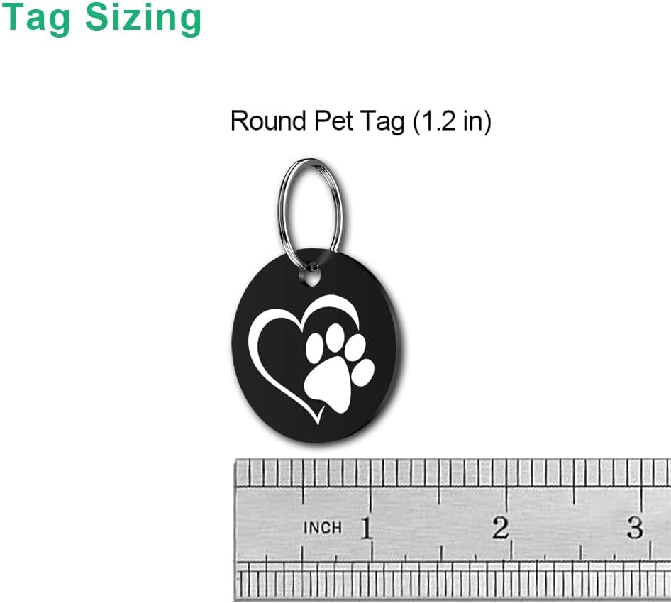 Stainless Steel QR Code Pet ID | Dog & Cat Collar Tag | Personalized Online Profile | Scanned Location Alert Email | Durable & Waterproof