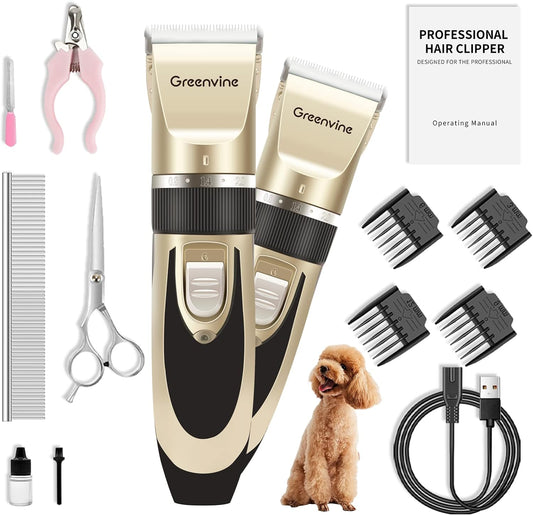 Dog Clippers,Usb Rechargeable Dogs Cats and Other Pets Grooming Kit,Professional Hair Shavers,Pets Hair Remover