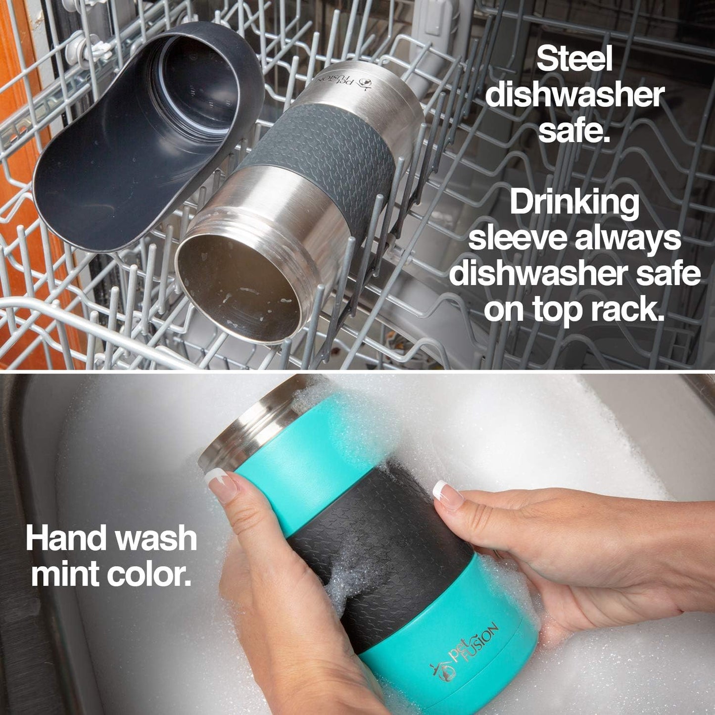 Portable Dog Water Bottle & Dispenser (New-Large 22Oz Dispenser) Insulated 2 Wall Stainless Steel- Optimal Cool Water Temp - Dog Travel Bottle