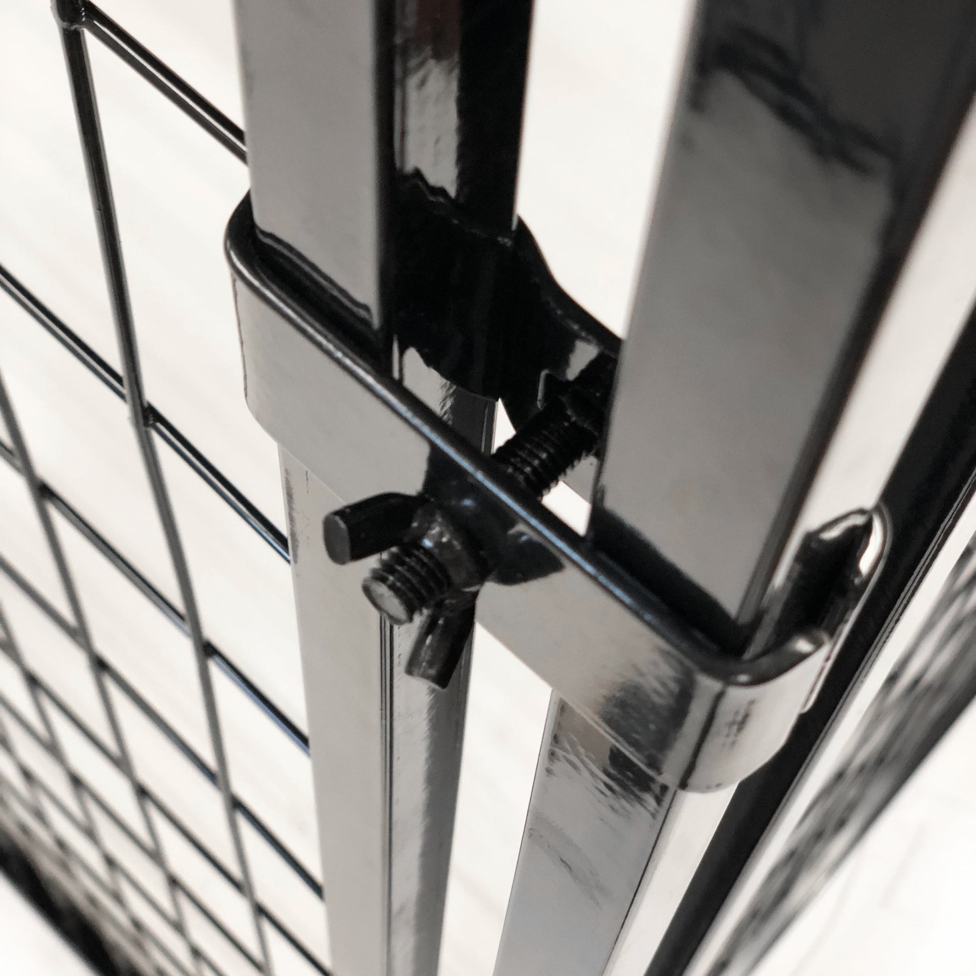 Welded Wire Dog Kennel with Waterproof Cover Black 8 Ft X 4 Ft X 6 Ft Indoor & Outdoor