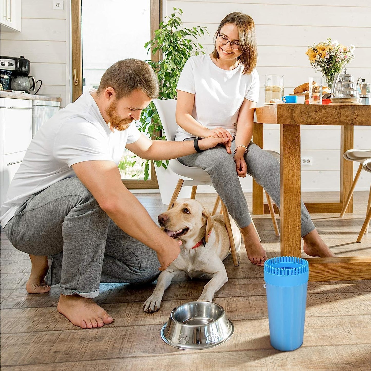 Large 2 in 1 Dog Grooming and Paw Cleaning Brush for Big Dogs and Cats (No.D941034)